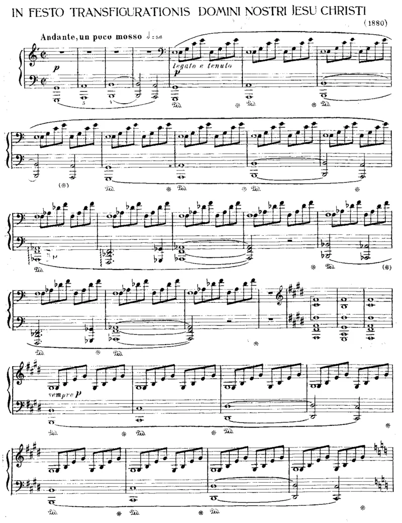 InFestoTransfigurationisDominiNostriJesuChristi(1880)_一万首著名钢琴曲谱哈农贝多芬合集视频教学电子版高清无水印可打印_1古典钢琴知名音乐家谱_李斯特钢琴谱全集_其他作品