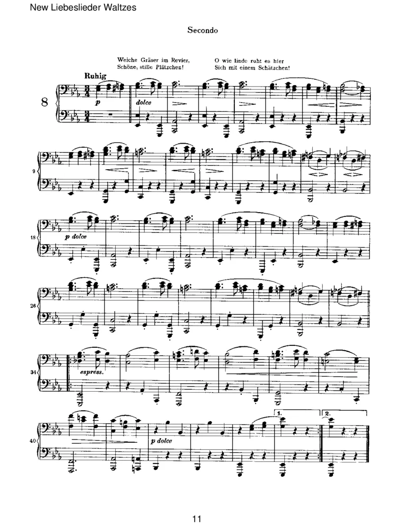 NewLiebesliederWaltzes_一万首著名钢琴曲谱哈农贝多芬合集视频教学电子版高清无水印可打印_1古典钢琴知名音乐家谱_勃拉姆斯钢琴谱全集_VI.PianoWorksforFourHands