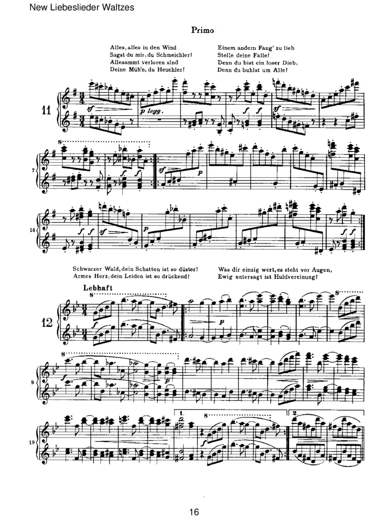 NewLiebesliederWaltzes_一万首著名钢琴曲谱哈农贝多芬合集视频教学电子版高清无水印可打印_1古典钢琴知名音乐家谱_勃拉姆斯钢琴谱全集_VI.PianoWorksforFourHands