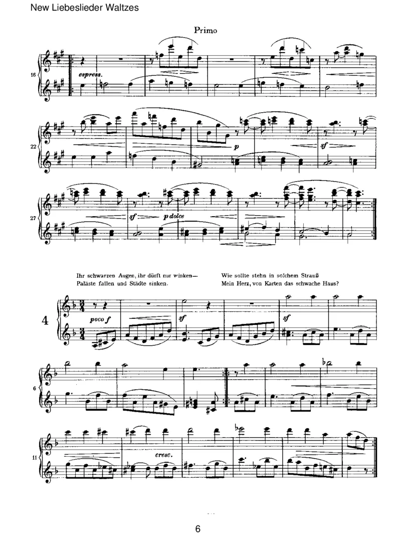 NewLiebesliederWaltzes_一万首著名钢琴曲谱哈农贝多芬合集视频教学电子版高清无水印可打印_1古典钢琴知名音乐家谱_勃拉姆斯钢琴谱全集_VI.PianoWorksforFourHands
