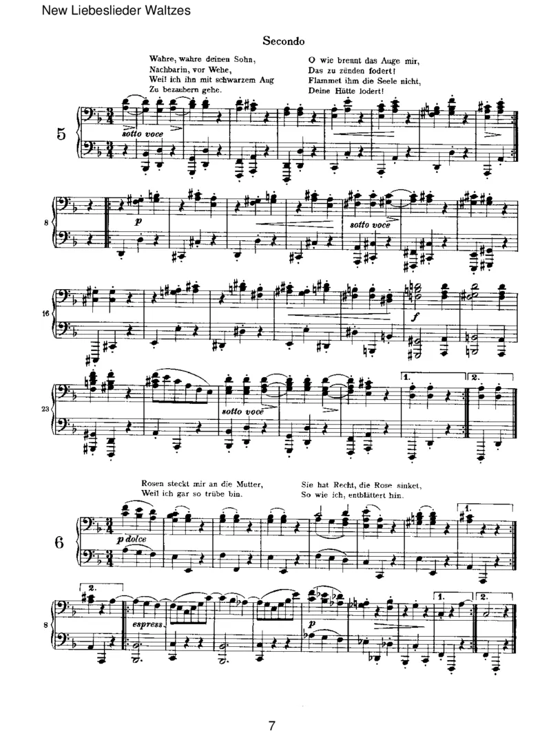 NewLiebesliederWaltzes_一万首著名钢琴曲谱哈农贝多芬合集视频教学电子版高清无水印可打印_1古典钢琴知名音乐家谱_勃拉姆斯钢琴谱全集_VI.PianoWorksforFourHands