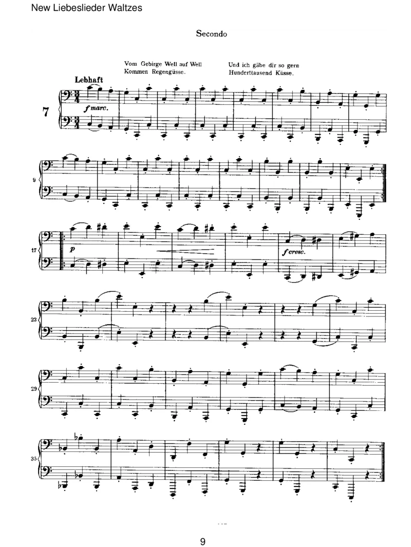 NewLiebesliederWaltzes_一万首著名钢琴曲谱哈农贝多芬合集视频教学电子版高清无水印可打印_1古典钢琴知名音乐家谱_勃拉姆斯钢琴谱全集_VI.PianoWorksforFourHands