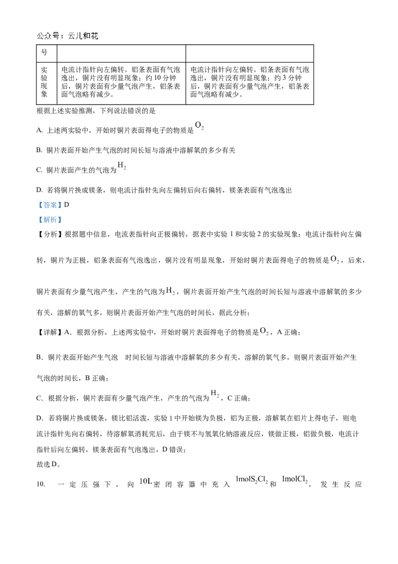 山东省实验中学2024-2025学年高二上学期10月月考化学试题含答案_2024-2025高二（7-7月题库）_2024年10月试卷_1024山东省实验中学2024-2025学年高二上学期10月月考