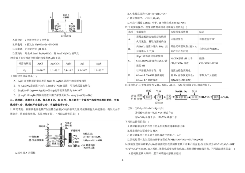 高三化学试题_20231102154328(1)_2023年11月_0211月合集_2024届山东省高三年级适应性联考（一）_山东省2024届高三年级适应性联考（一）化学
