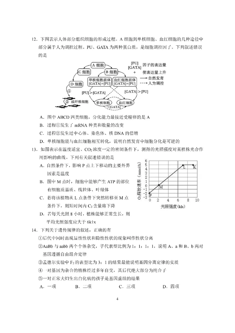 生物试题(1)_2023年11月_0211月合集_2024届福建省百校联考高三上学期期中联考_福建省百校联考2024届高三上学期期中联考生物