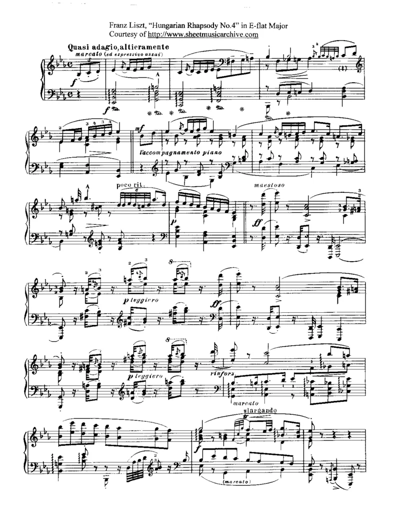 Liszt-RhapsodiesHongroisesNo[1].4_一万首著名钢琴曲谱哈农贝多芬合集视频教学电子版高清无水印可打印_1古典钢琴知名音乐家谱_李斯特钢琴谱全集_李斯特匈牙利狂想曲全集曲谱