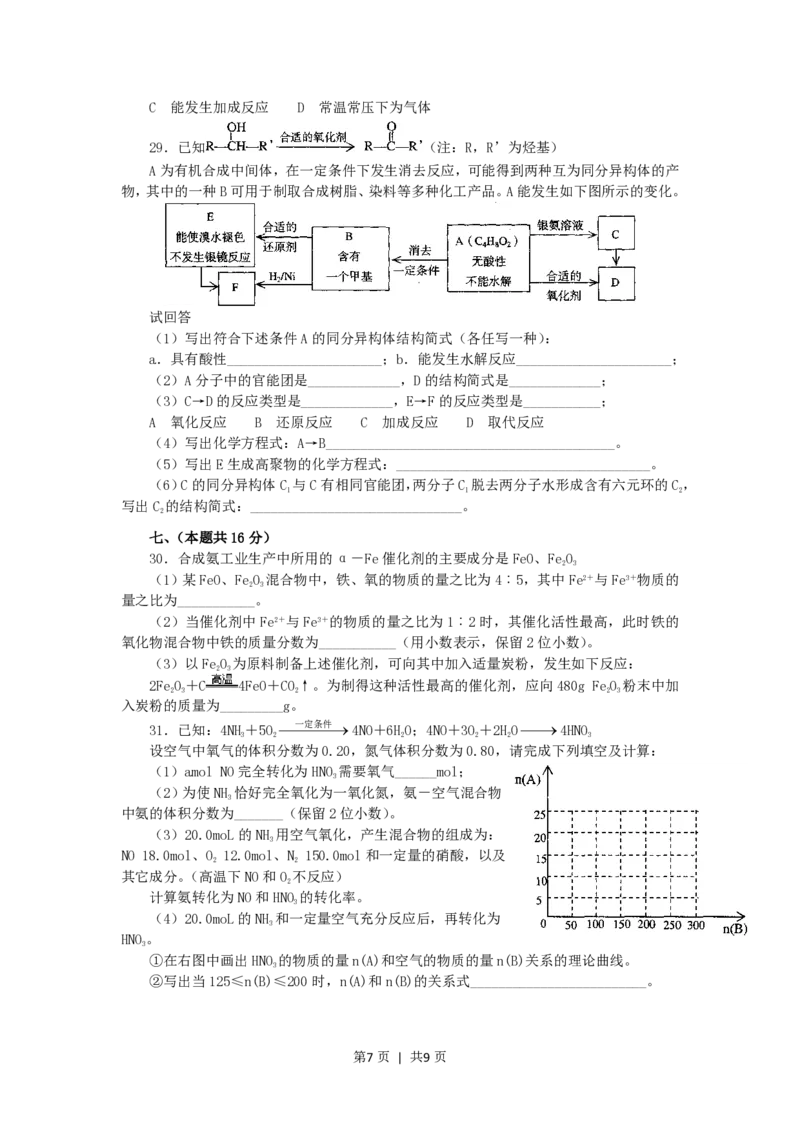2006年上海高考化学真题及答案_化学高考真题试卷_旧1990-2007&middot;高考化学真题_1990-2007&middot;高考化学真题&middot;PDF_上海