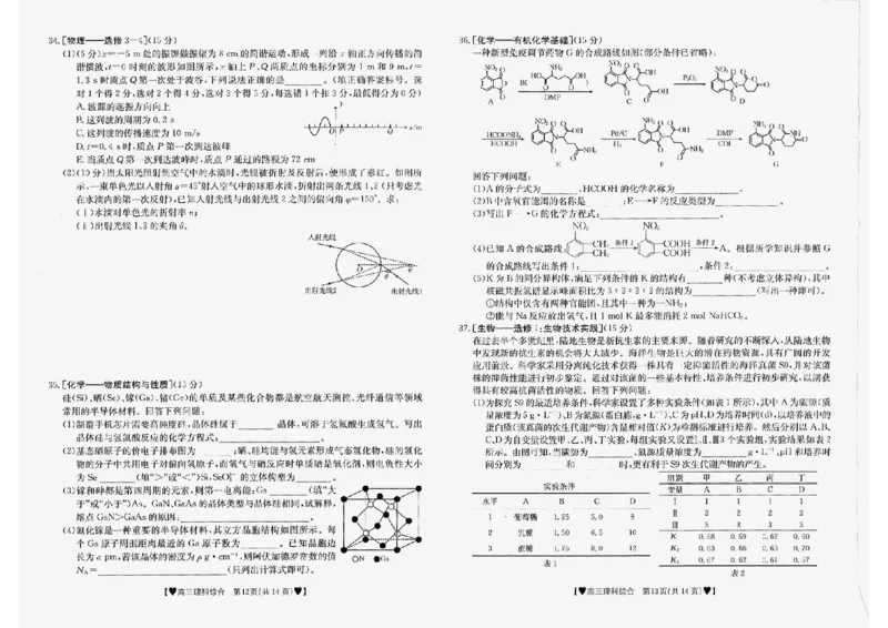 理综1-2_2024年2月_01每日更新_03号_2024届四川省高三1月金太阳联考（264C❤)_四川省2024届高三1月金太阳联考（264C❤)理综