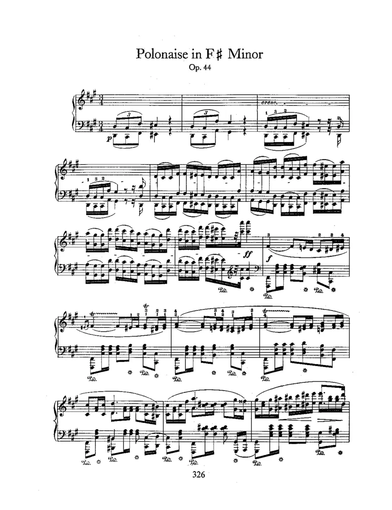 Polonaise,Op44_一万首著名钢琴曲谱哈农贝多芬合集视频教学电子版高清无水印可打印_1古典钢琴知名音乐家谱_肖邦钢琴谱全集_波兰舞曲