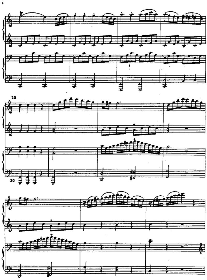 SonatainC,K19(4Hands)_一万首著名钢琴曲谱哈农贝多芬合集视频教学电子版高清无水印可打印_1古典钢琴知名音乐家谱_莫扎特钢琴谱全集_0312095926_四手联弹