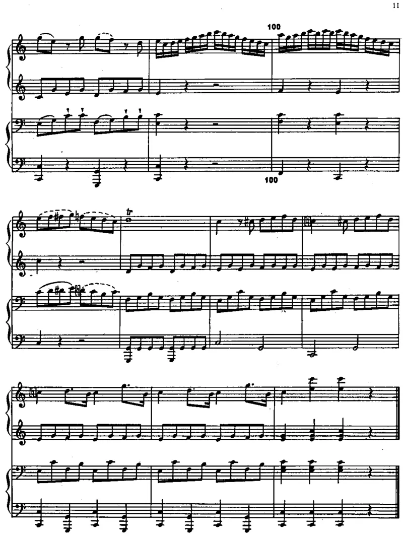 SonatainC,K19(4Hands)_一万首著名钢琴曲谱哈农贝多芬合集视频教学电子版高清无水印可打印_1古典钢琴知名音乐家谱_莫扎特钢琴谱全集_0312095926_四手联弹