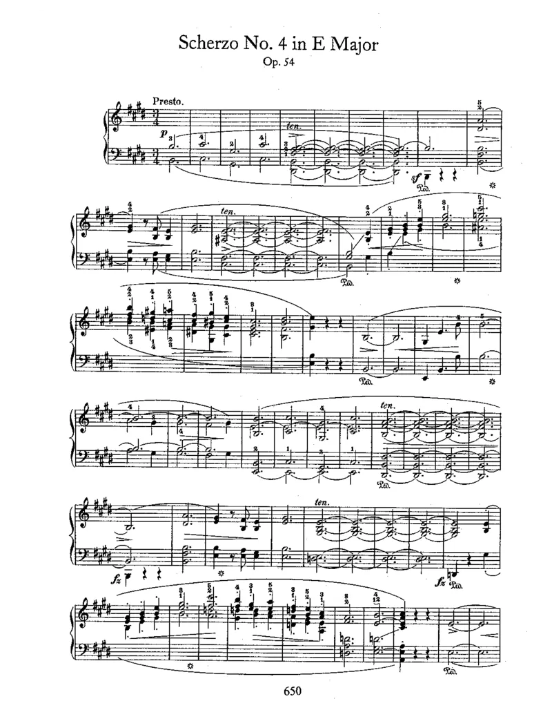 ScherzoNo4inE,Op54_NoRestriction_一万首著名钢琴曲谱哈农贝多芬合集视频教学电子版高清无水印可打印_1古典钢琴知名音乐家谱_肖邦钢琴谱全集_谐谑曲