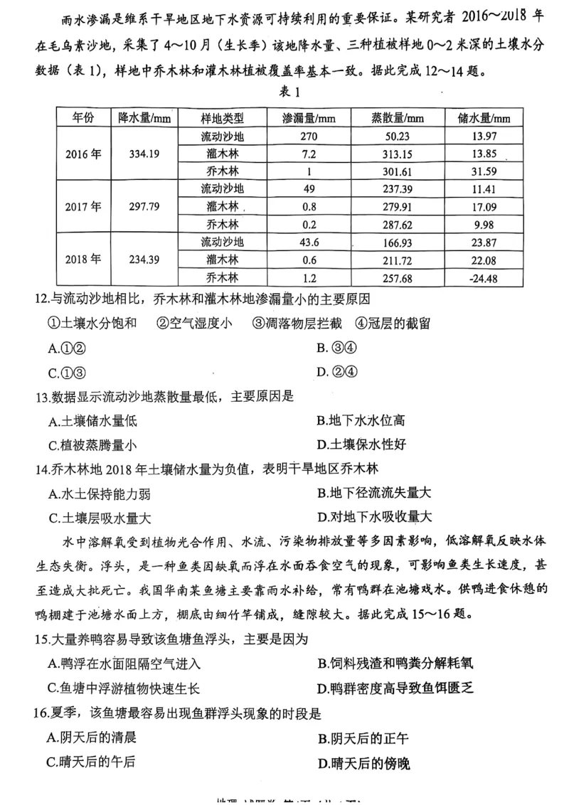 四川省绵阳市高中2022级第三次诊断性考试地理_2024-2026高三（6-6月题库）_2025年04月试卷_0422四川省绵阳市高中2022级第三次诊断性考试（A卷+元三维大联考B卷）（全科）