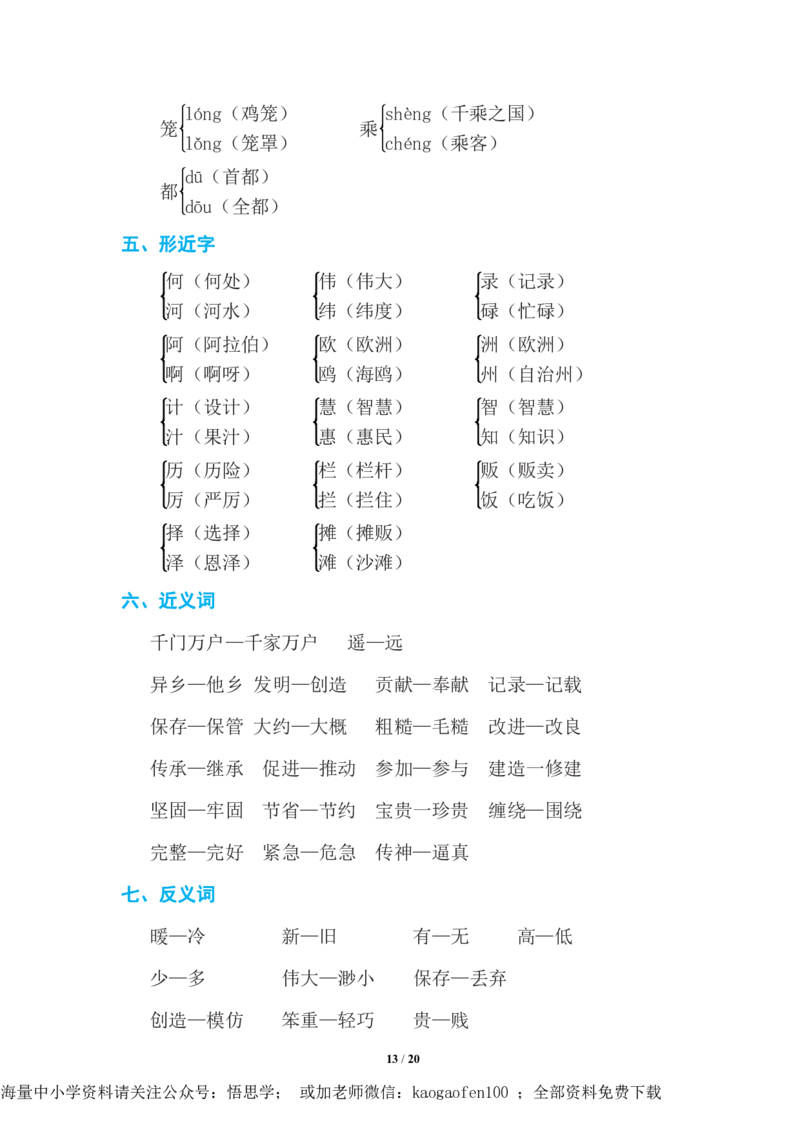 三年级下册-语文期中复习知识要点_PDF密码解除_小学1-6年级全部试卷_语文_三年级_3-8-2、小学三年级语文下册_3-8-2-1、学习资料、复习、知识点、归纳汇总_通用