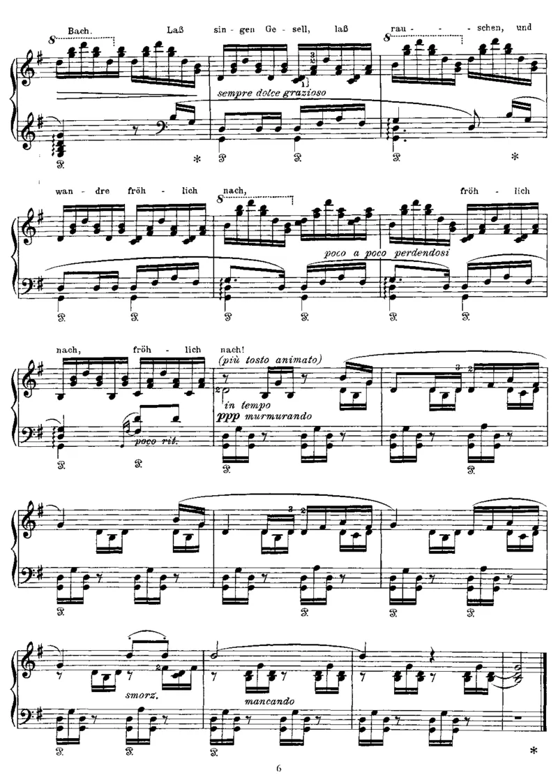 Wohin(Schubert)_一万首著名钢琴曲谱哈农贝多芬合集视频教学电子版高清无水印可打印_1古典钢琴知名音乐家谱_李斯特钢琴谱全集_改编舒伯特