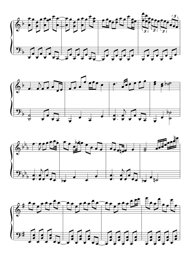 [東方ピアノEasyモード楽譜][hard][6]_一万首著名钢琴曲谱哈农贝多芬合集视频教学电子版高清无水印可打印_05动漫游戏钢琴谱合集_日系东方Project钢琴谱全集_东方project钢琴谱