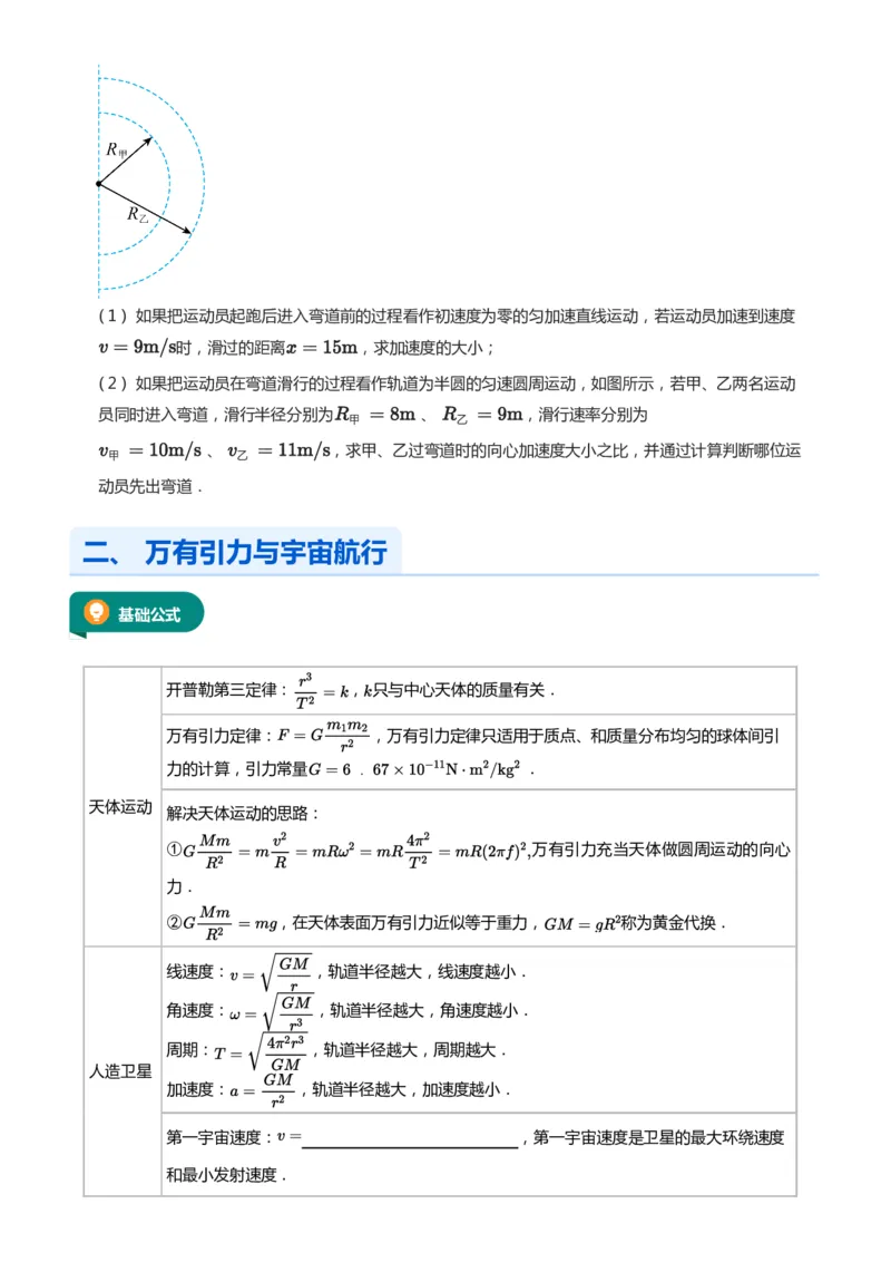 紧抓课本教材2025版高三物理考前回归课本考点知识点讲义（学生版）（共六册）_2024-2025高三（6-6月题库）_2024年12月试卷