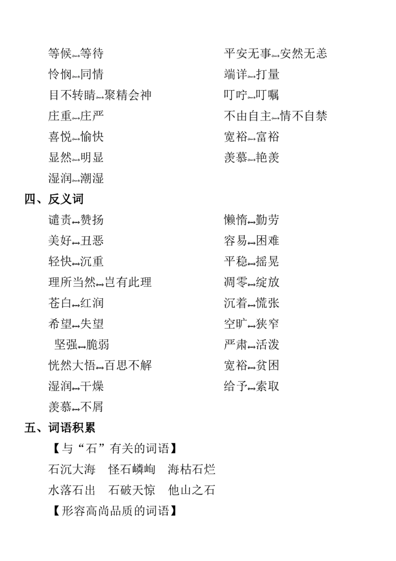 人教四年级语文上册知识点详解超全整理_小学1-6年级全部试卷_语文_四年级_3-9-1、小学四年级语文上册_3-9-1-1、复习、知识点、归纳汇总_人教版