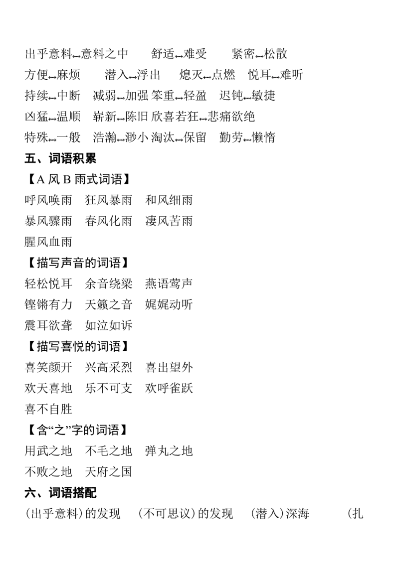 人教四年级语文上册知识点详解超全整理_小学1-6年级全部试卷_语文_四年级_3-9-1、小学四年级语文上册_3-9-1-1、复习、知识点、归纳汇总_人教版