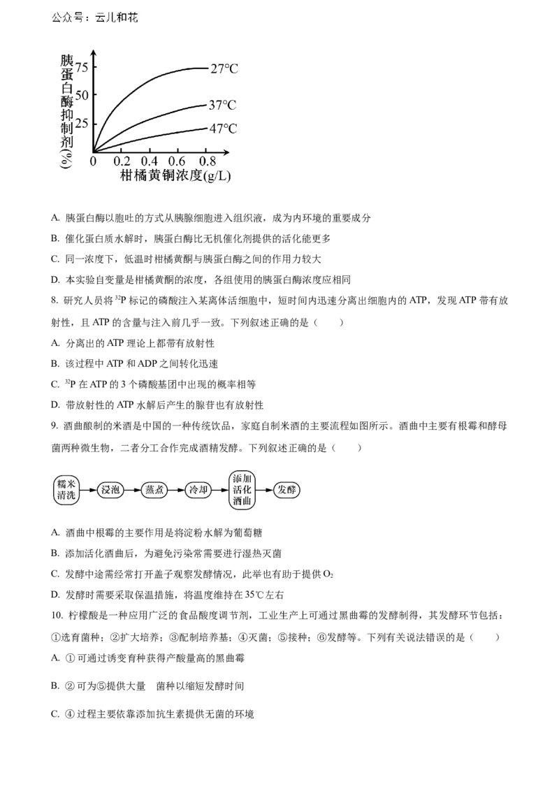 辽宁省锦州市2023-2024学年高二下学期期末考试生物Word版含解析_2024-2025高二（7-7月题库）_2024年07月试卷_0730辽宁省锦州市2023-2024学年高二下学期期末考试