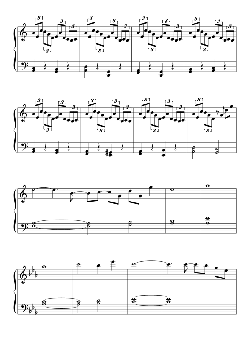 [東方ピアノEasyモード楽譜][easy][4]_一万首著名钢琴曲谱哈农贝多芬合集视频教学电子版高清无水印可打印_05动漫游戏钢琴谱合集_日系东方Project钢琴谱全集_东方project钢琴谱_816