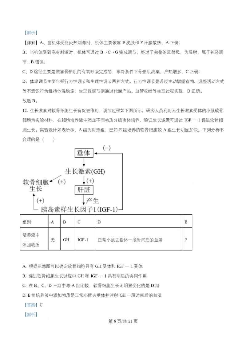 湖南省长沙市师大附中2025-2026学年高二上学期第1次月考生物试题Word版含解析_2025年11月高二试卷_251107湖南省长沙市师大附中2025-2026学年高二上学期10月第一次月考