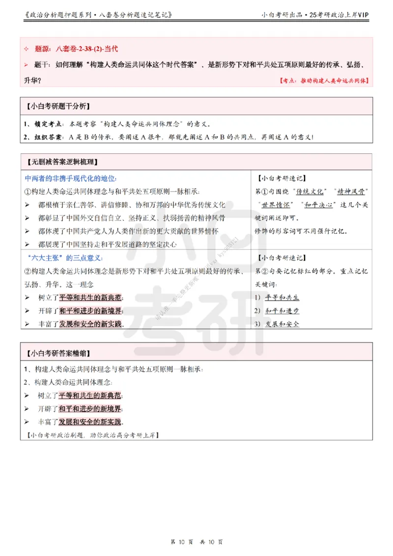 八套卷分析题速记笔记&middot;第2套小白考研_2026考公资料_（49）政治理论合集_政治理论合集_2025考研政治pdf（笔记）_肖秀荣考研政治_25肖秀荣《八套卷》+浓缩背诵合集