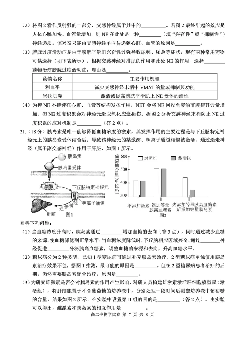 湖北省部分省级示范高中2025-2026学年高二上学期期中测试生物试卷PDF_2025年11月高二试卷_251118湖北省部分省级示范高中2025-2026学年高二上学期期中联考（全）