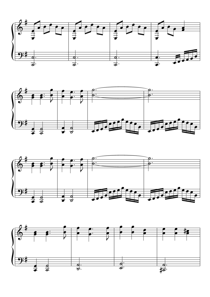 [東方ピアノEasyモード楽譜][normal][3]_一万首著名钢琴曲谱哈农贝多芬合集视频教学电子版高清无水印可打印_05动漫游戏钢琴谱合集_日系东方Project钢琴谱全集_东方project钢琴谱_902