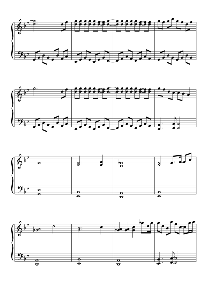 [東方ピアノEasyモード楽譜][easy][6]_一万首著名钢琴曲谱哈农贝多芬合集视频教学电子版高清无水印可打印_05动漫游戏钢琴谱合集_日系东方Project钢琴谱全集_东方project钢琴谱_954