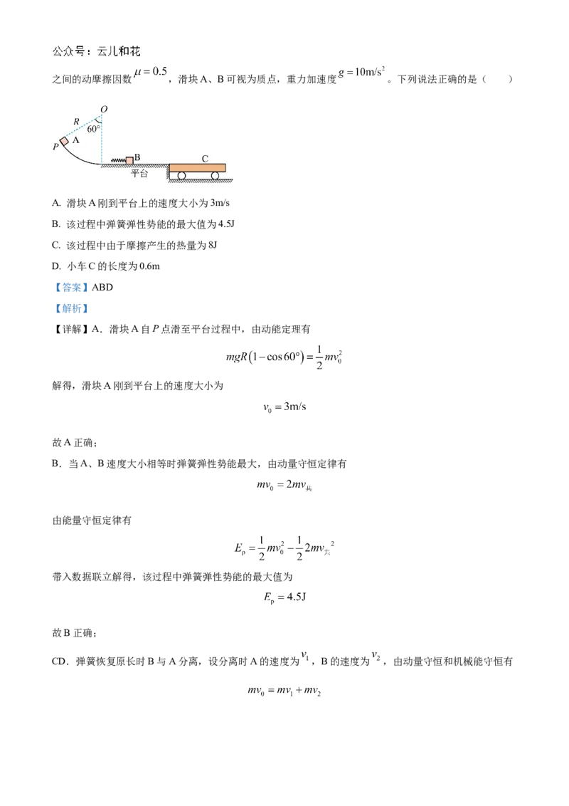 山东省德州市2024-2025学年高二上学期11月期中物理试题Word版含解析_2024年12月试卷_1201山东省德州市2024-2025学年高二上学期11月期中考试