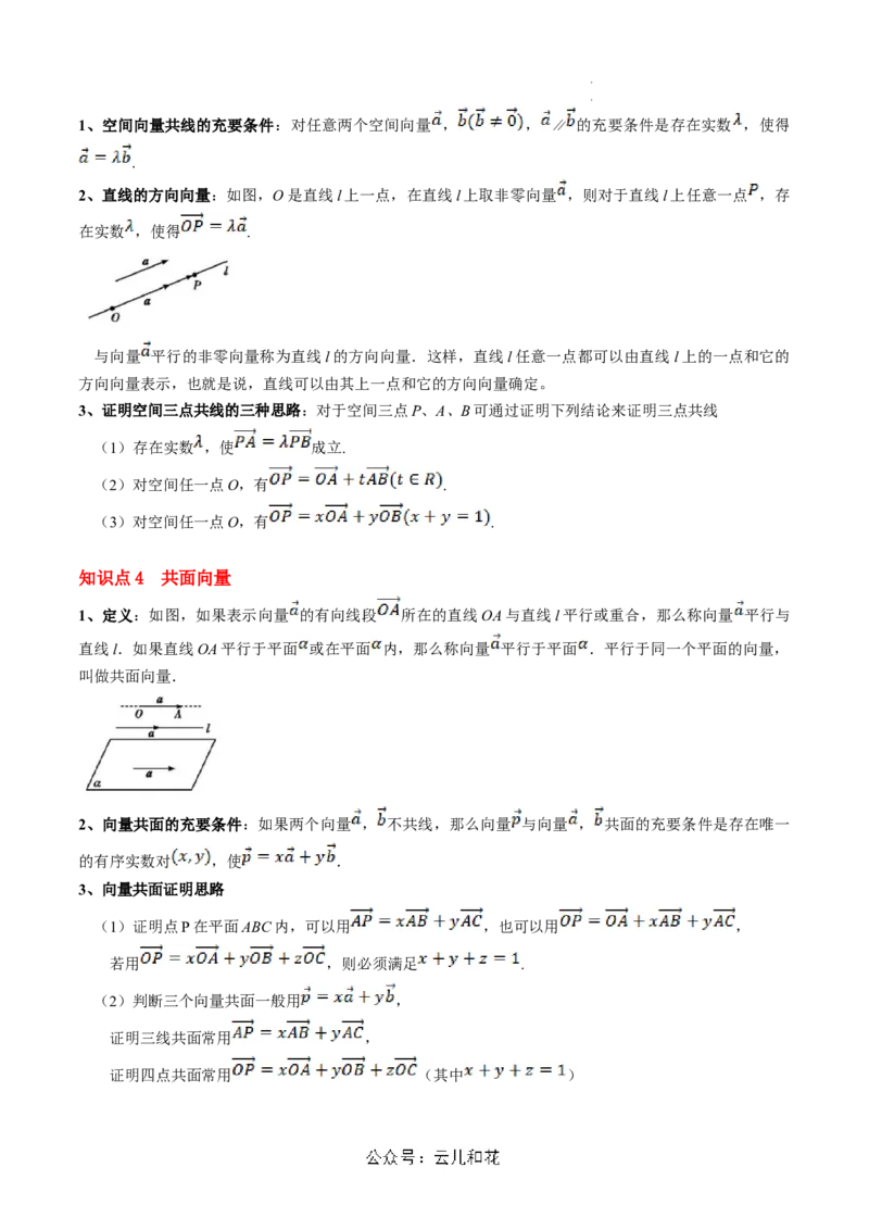 第01讲空间向量及其线性运算（思维导图+4知识点+6考点+过关检测）（原卷版）_2024-2025高二（7-7月题库）_0708暑假自学课2024年新高二数学暑假提升精品讲义7.10新增