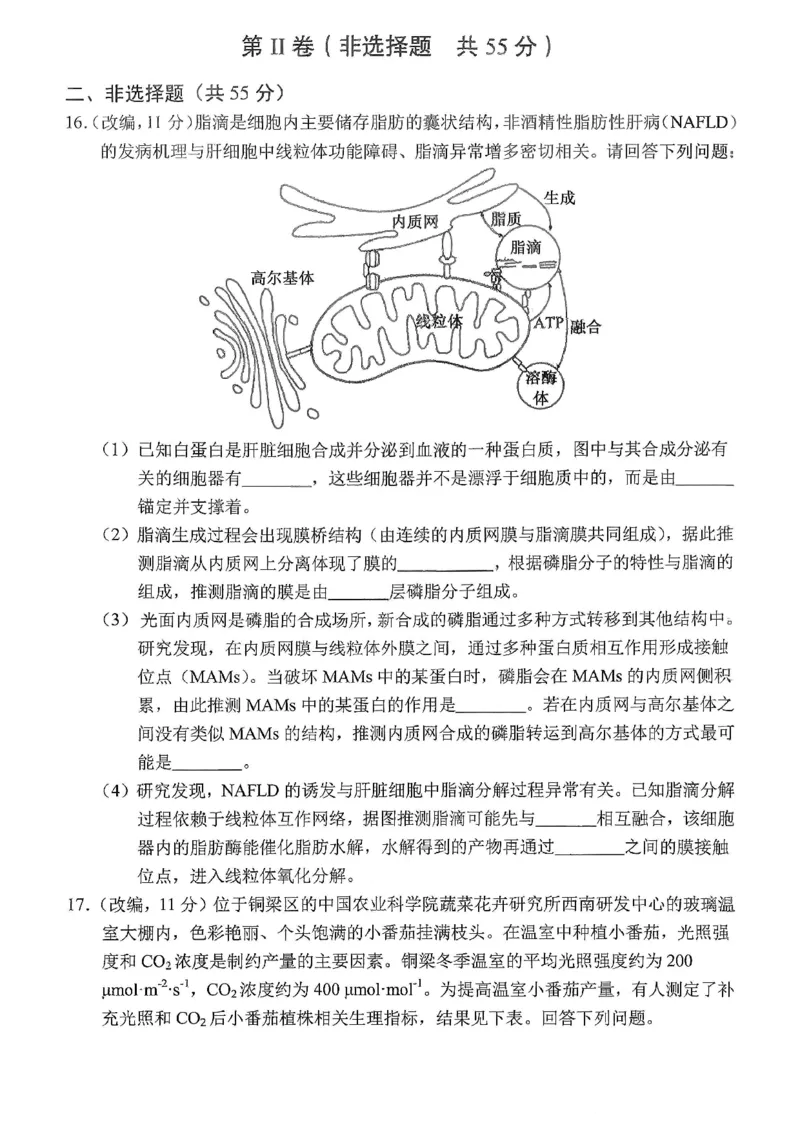 重庆市七校联盟2026届高三二阶段12月联考生物_2024-2026高三（6-6月题库）_2025年12月高三试卷_251230重庆市七校联盟2026届高三二阶段12月联考（全科）