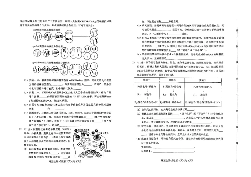 高三生物(1)_2024-2025高三（6-6月题库）_2024年10月试卷_1031河北省保定市2025届高三摸底考试（保定一模）_河北省保定市2025届高三摸底考试（保定一模）生物学