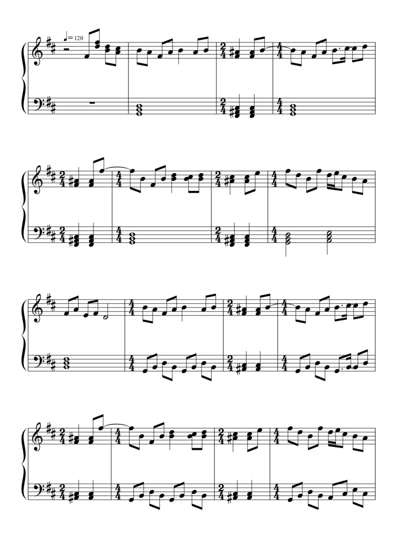 [東方ピアノEasyモード楽譜][easy][5]月の妖鳥、化猫の幻_一万首著名钢琴曲谱哈农贝多芬合集视频教学电子版高清无水印可打印_05动漫游戏钢琴谱合集_日系东方Project钢琴谱全集