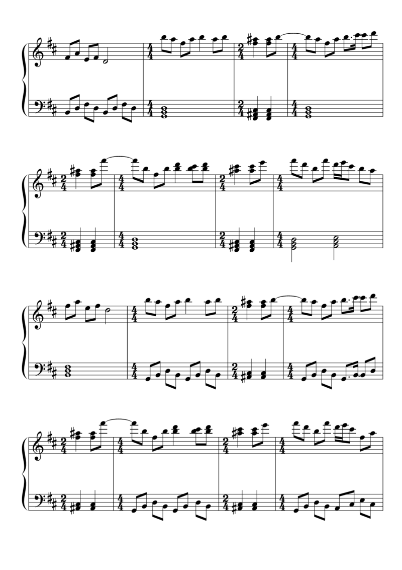 [東方ピアノEasyモード楽譜][easy][5]月の妖鳥、化猫の幻_一万首著名钢琴曲谱哈农贝多芬合集视频教学电子版高清无水印可打印_05动漫游戏钢琴谱合集_日系东方Project钢琴谱全集