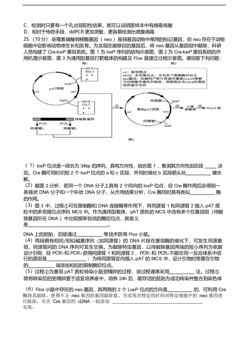 江苏省无锡市江阴市六校2024-2025学年高二下学期4月期中联考生物试卷（含答案）_2025年05月试卷_0504江苏省无锡市江阴市六校2024-2025学年高二下学期4月期中联考试题