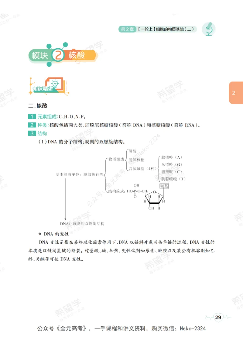 高三生物培训班学习用书（秋季第一册-全国版-S）-正文_2024-2025高三（6-6月题库）_2024年09月试卷_段麟飞