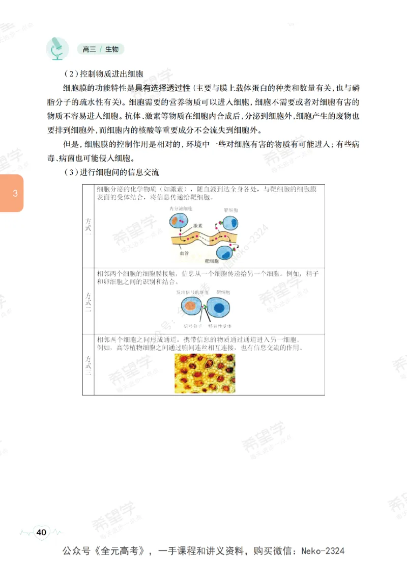 高三生物培训班学习用书（秋季第一册-全国版-S）-正文_2024-2025高三（6-6月题库）_2024年09月试卷_段麟飞