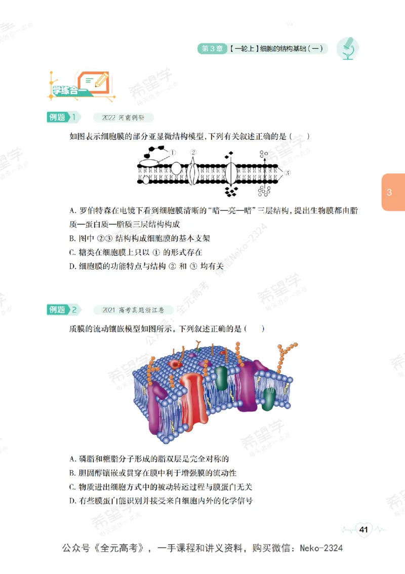 高三生物培训班学习用书（秋季第一册-全国版-S）-正文_2024-2025高三（6-6月题库）_2024年09月试卷_段麟飞