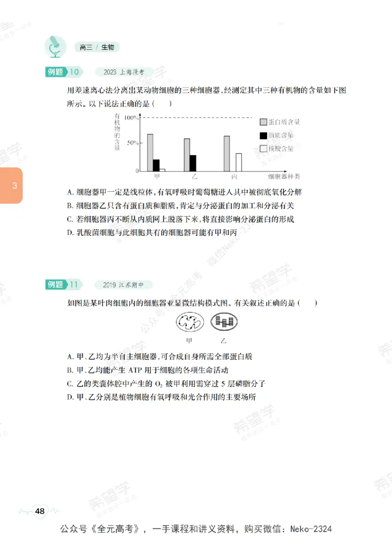 高三生物培训班学习用书（秋季第一册-全国版-S）-正文_2024-2025高三（6-6月题库）_2024年09月试卷_段麟飞