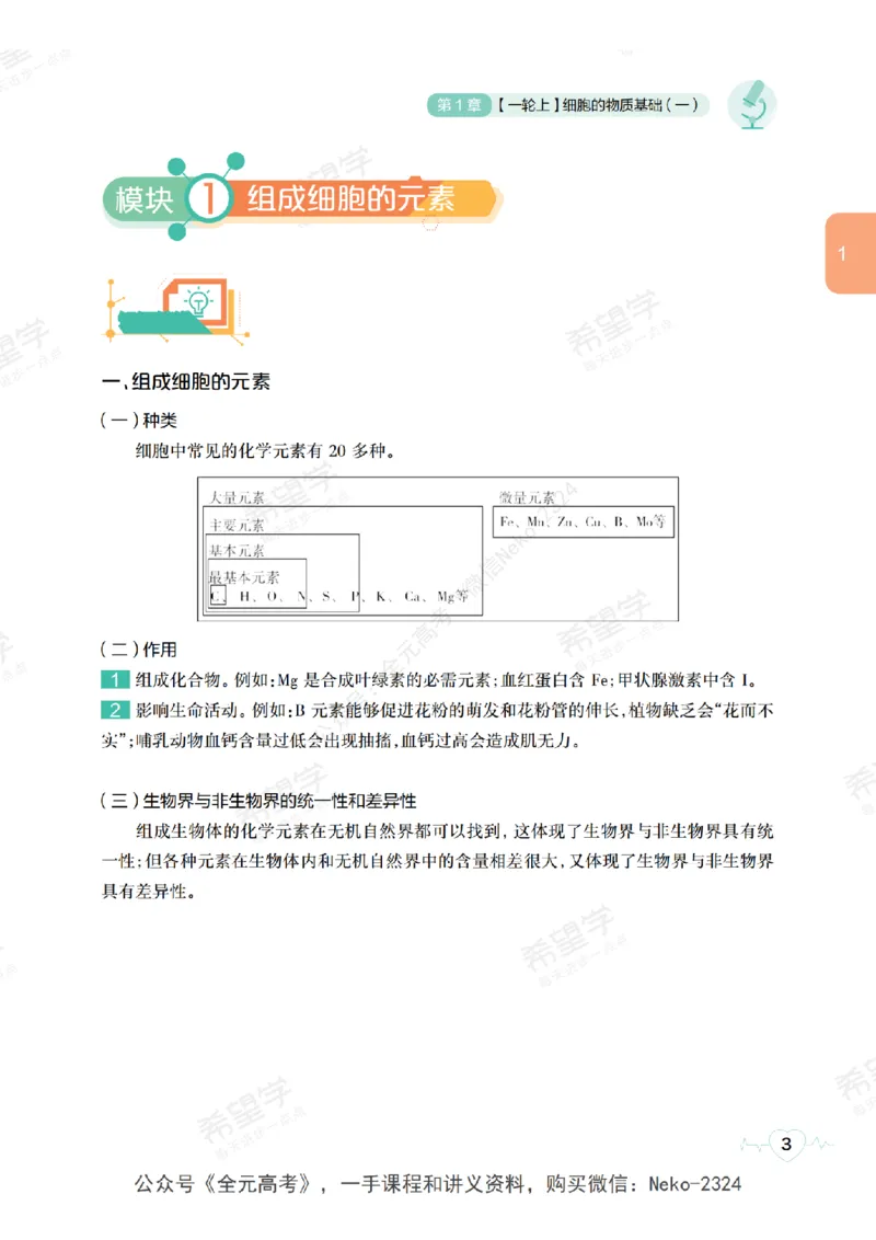 高三生物培训班学习用书（秋季第一册-全国版-S）-正文_2024-2025高三（6-6月题库）_2024年09月试卷_段麟飞