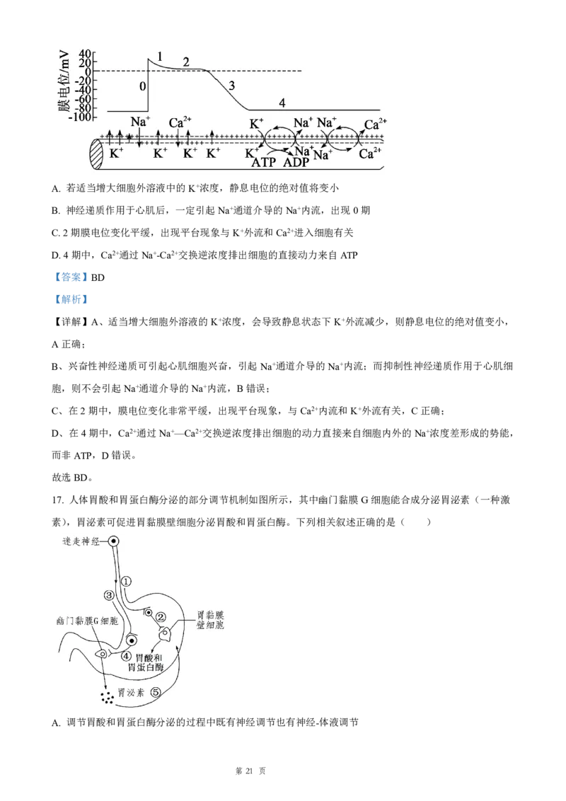 生物试题含答案-吉林省长春市四校联考2025-2026学年高二上学期期末考试_2024-2025高二（7-7月题库）_2026年1月高二_260125吉林省长春市四校联考2025-2026学年高二上学期期末（全科）