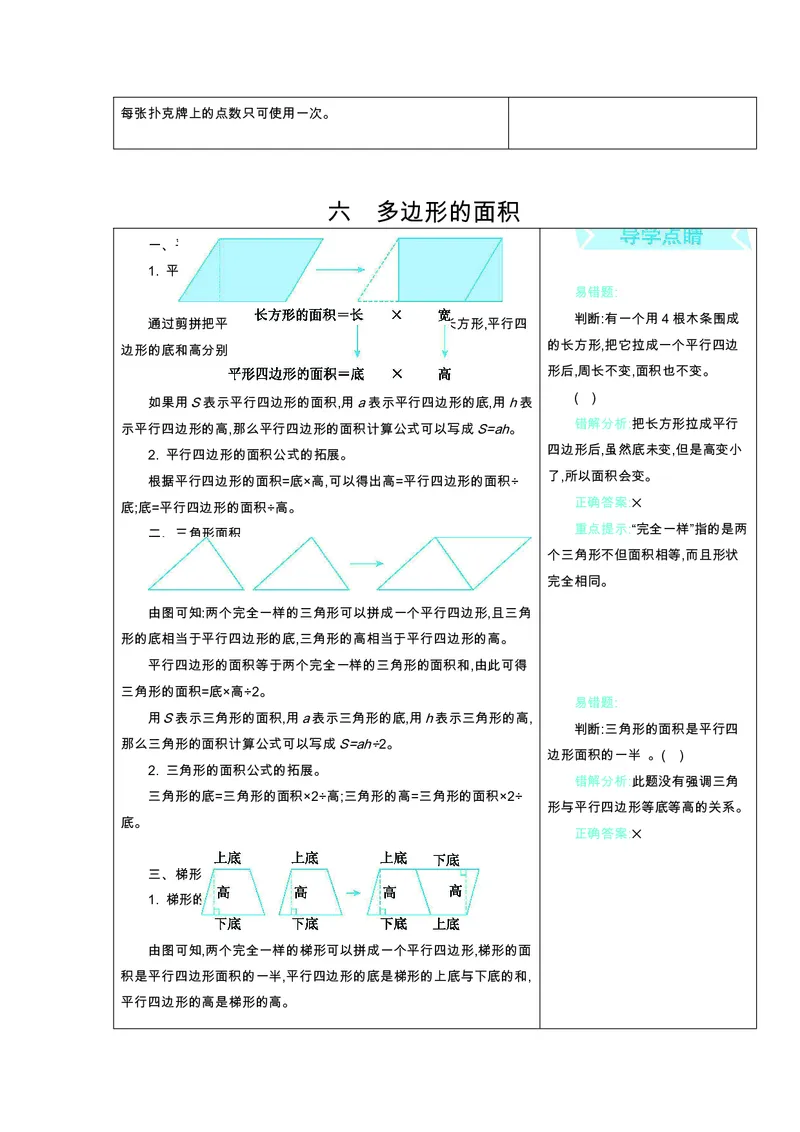 五年级上册数学冀教版知识要点_小学1-6年级全部试卷_数学_五年级_3-10-3、小学五年级数学上册_3-10-3-1、复习、知识点、归纳汇总_冀教版