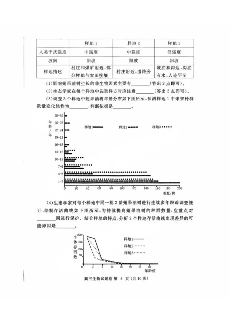 河南省郑州市2024-2025学年高三下学期第三次质量预测生物_2024-2025高三（6-6月题库）_2025年05月试卷_0509河南省郑州市2024-2025学年高三下学期第三次质量预测（郑州三模）（全科）