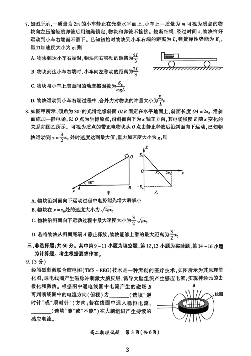 福建省厦门市2024-2025学年高二上学期期末质量检测物理试题_2024-2025高二（7-7月题库）_2025年03月试卷_0310福建省厦门市2024-2025学年高二上学期期末考试