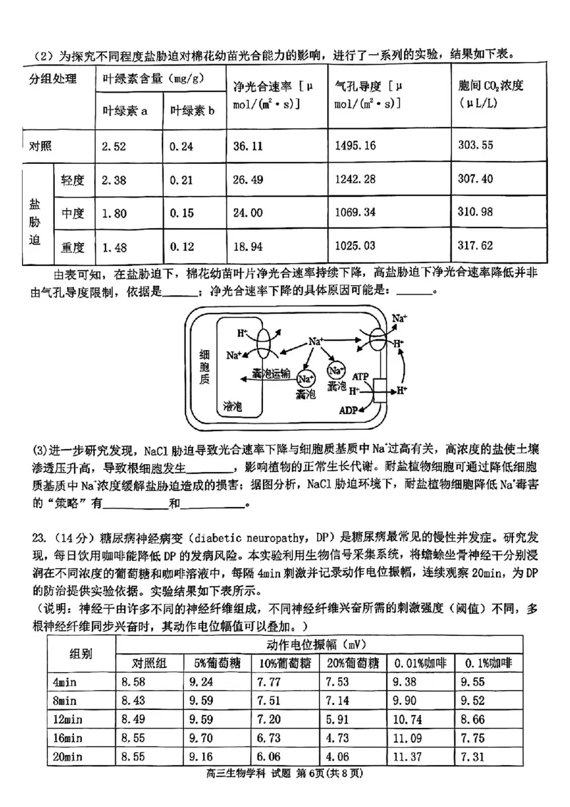 浙江省北斗星盟2024-2025学年高三上学期12月月考生物试卷及答案_2024-2025高三（6-6月题库）_2024年12月试卷_1230浙江省北斗星盟2024-2025学年高三上学期12月月考（全科）