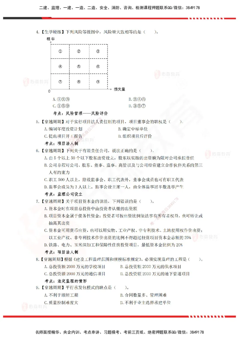 YS-概论法规-精准命中A卷-题目_监理工程师_2025监理工程师_2025年监理工程师SVIP_2025年监理概论法规SVIP_05-考前密训✿央企特训✿机构普押_14-概论《精准命中ABC卷》YS