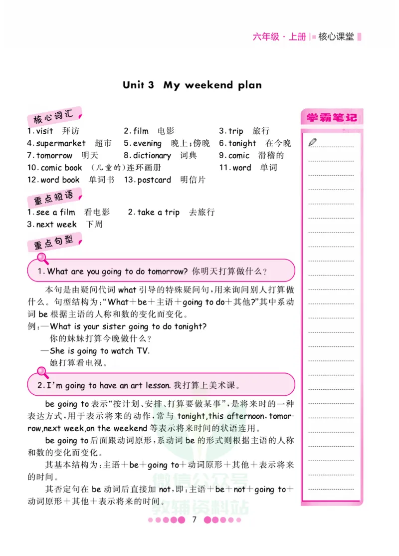 六年级上册英语人教PEP版知识清单_小学1-6年级全部试卷_英语_六年级_3-11-5、小学六年级英语上册_3-11-5-1、复习、知识点、归纳汇总_人教PEP版