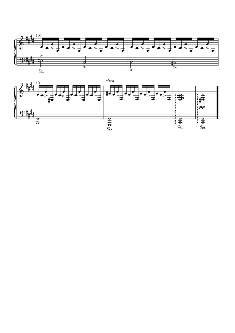 [焦げた幻想郷][lunatic][8]幽桜幻想曲_一万首著名钢琴曲谱哈农贝多芬合集视频教学电子版高清无水印可打印_05动漫游戏钢琴谱合集_日系东方Project钢琴谱全集_东方project钢琴谱